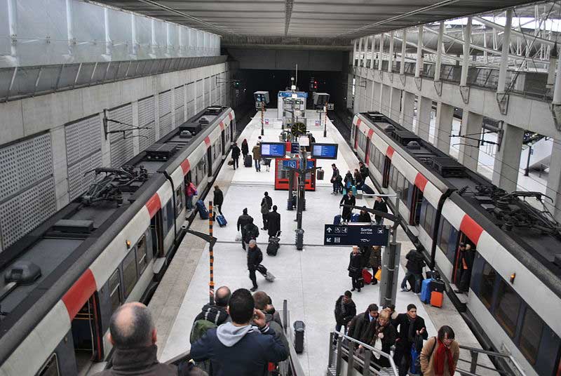 La gare du RER B à Roissy-Charles de Gaulle