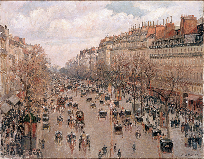 Camille Pissaro, Boulevard Montmartre à Paris, 1897