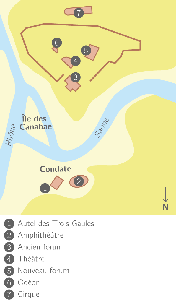 Plan de la ville de Lugdunum