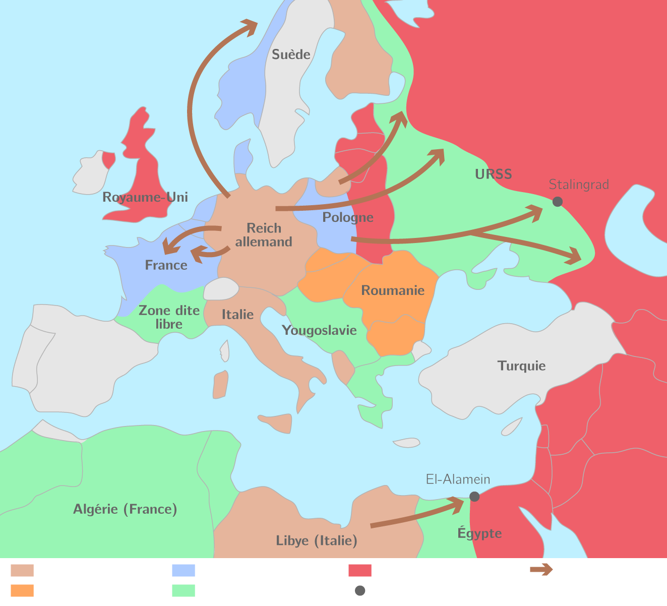La guerre en Europe (1939 − 1945)