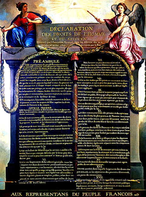 Déclaration des droits de l'homme et du citoyen, 1789.