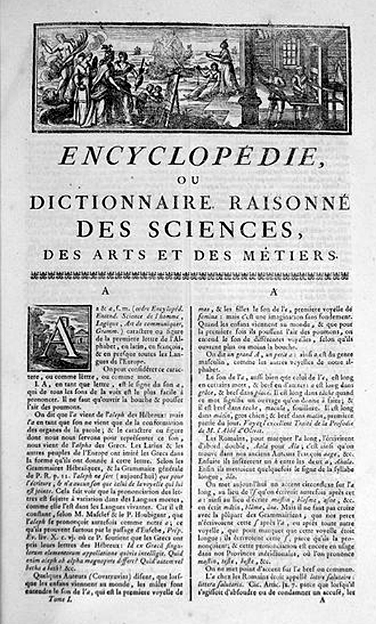 Page de l'Encyclopédie (1751−1772)