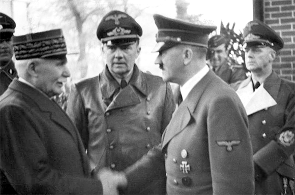 Poignée de main entre Hitler et Pétain en octobre 1940