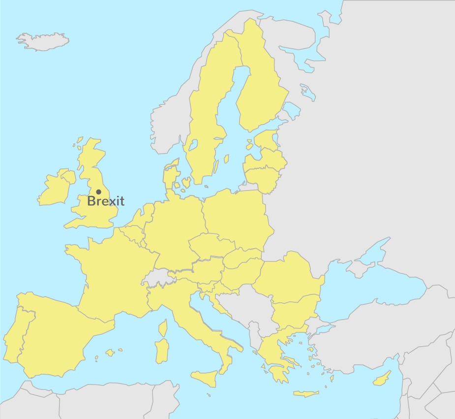 Les membres de l'Union européenne en 2019