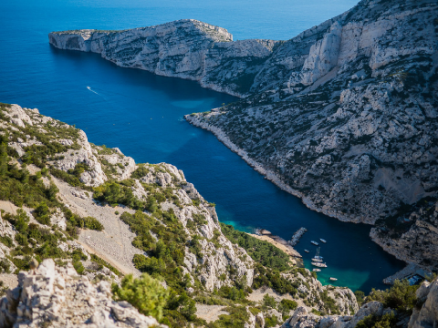 La calanque de Sugiton au sud-est de Marseille