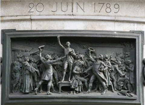 Léopold Morice, Le Serment du Jeu de paume, haut-relief en bronze du monument de la République, 1883
