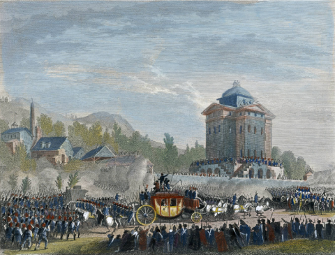 Retour de Varennes. Arrivée de Louis Seize à Paris, le 25 juin 1791, Jean Duplessis-Bertaux, 1791