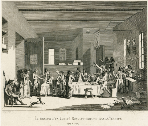 Intérieur d'un comité révolutionnaire sous la Terreur, Malapeau, 1797