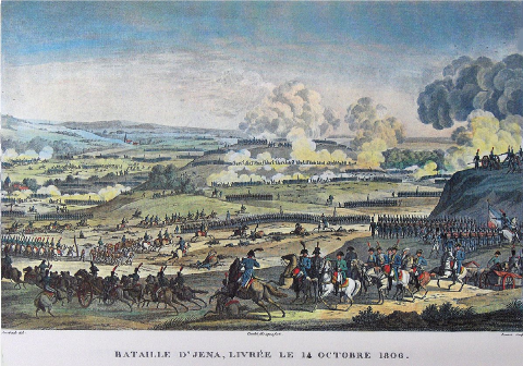 Napoléon Ier sur le champ de bataille d'Iéna en 1806
