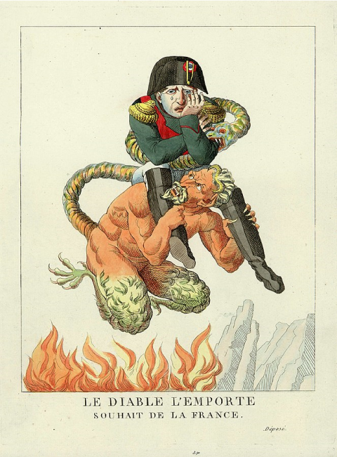 Caricature de Napoléon Ier intitulée Que le diable l'emporte !