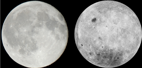 Face visible et face cachée de la Lune